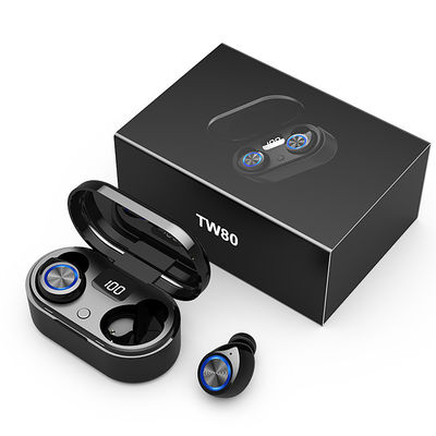 Fones de ouvido pequenos de alta fidelidade de Bluetooth do alvo do som estéreo TWS TW80 V4.2