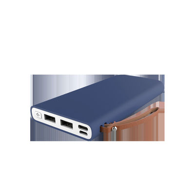 Banco duplo portátil de borracha colorido do poder do revestimento 138mm USB