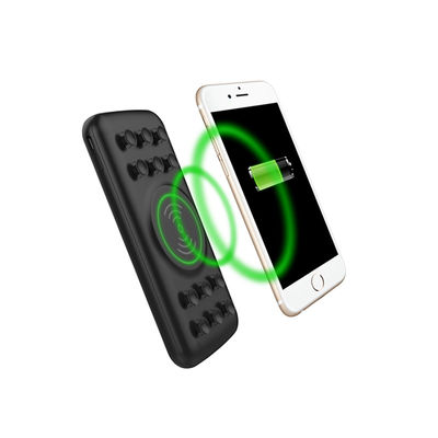 Banco sem fio do poder da carga do copo 10000mAh 9V 2A da sução