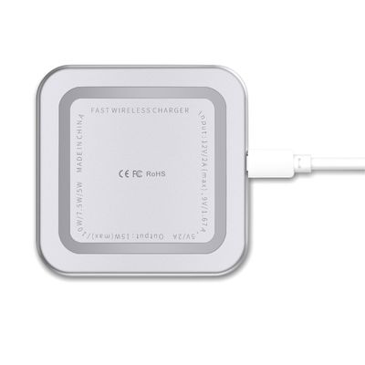 Carregador sem fio portátil de vidro do círculo 6mm