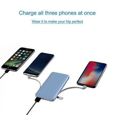 Banco ultra magro inerente do poder do cabo 10000mAh 210g
