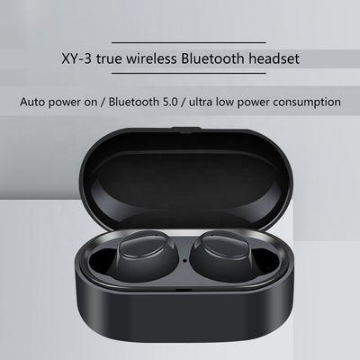 Fones de ouvido estereofônicos biauriculares XY-3 TWS Earbudz de HD 1h 50mAh Sweatproof Bluetooth impermeável
