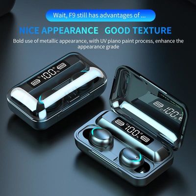 Auriculares F9 5,0 sem fio verdadeiros estereofônicos de RoHs Tws Bluetooth 5,0 Earbud STouch 9D